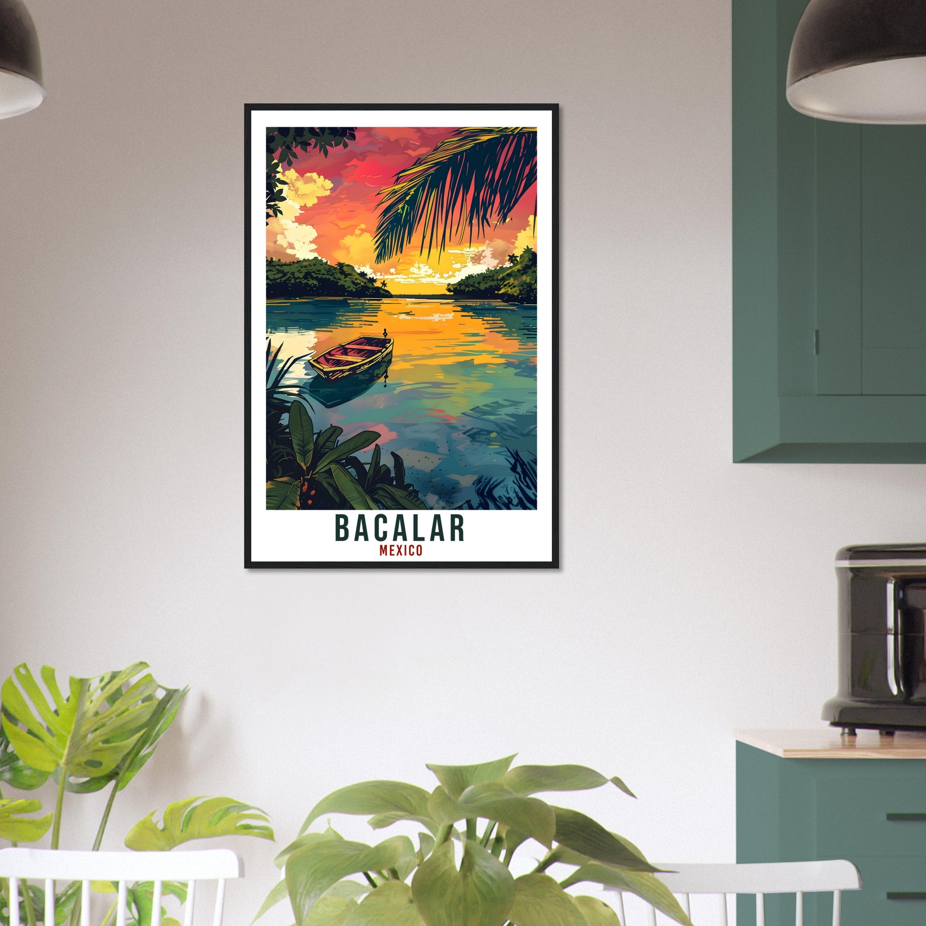 Bacalar Mexico Travel Print Mexico Wall Art Wall Hanging Home Décor Bacalar Gift Mexico Landmark Artwork Gift South America Travel Poster