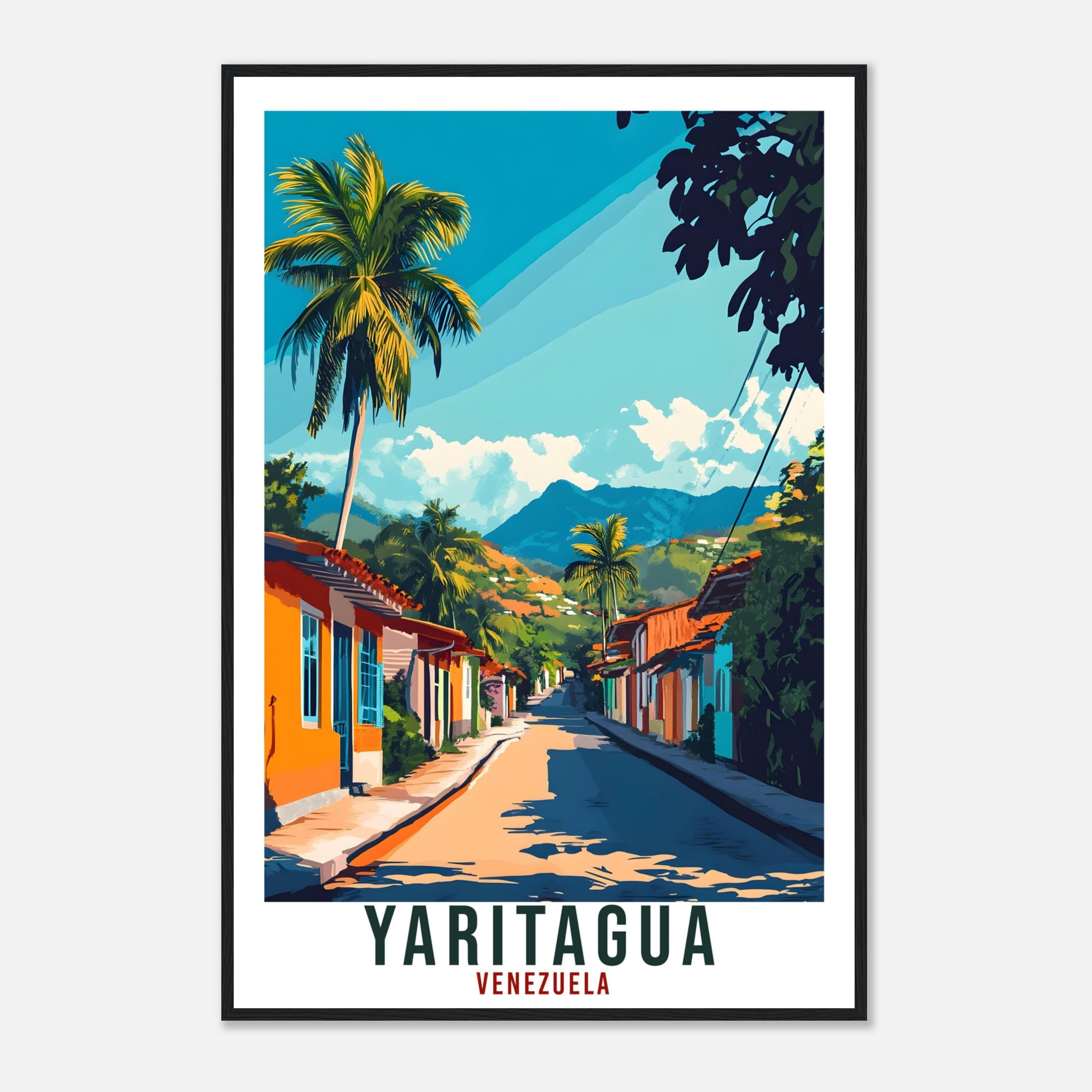Yaritagua Travel Print Venezuela Home Decor Yaritagua Wall Art Gift Wall Hanging Art Lover Yaritagua Venezuelan Artwork Travel Poster Travel