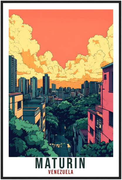 Maturin Travel Print Venezuela Home Decor Maturin Wall Art Gift Wall Hanging Art Lover Maturin Venezuelan Artwork Travel Poster Travel Art