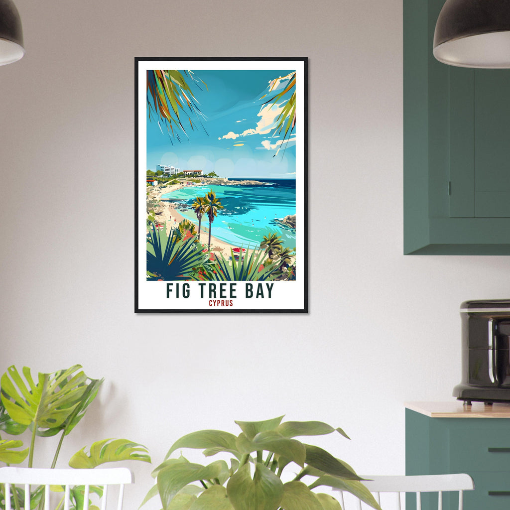 Fig Tree Bay Cyprus Travel Print Cyprus Wall Art Wall Hanging Home Décor Fig Tree Bay Gift Cyprus Artwork Gift Cyprus Holiday Travel Poster