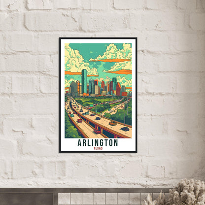 Arlington Travel Print Texas Home Decoration USA City Wall Art Gift Wall Hanging Art Lover Texas Artwork Arlington Travel Poster