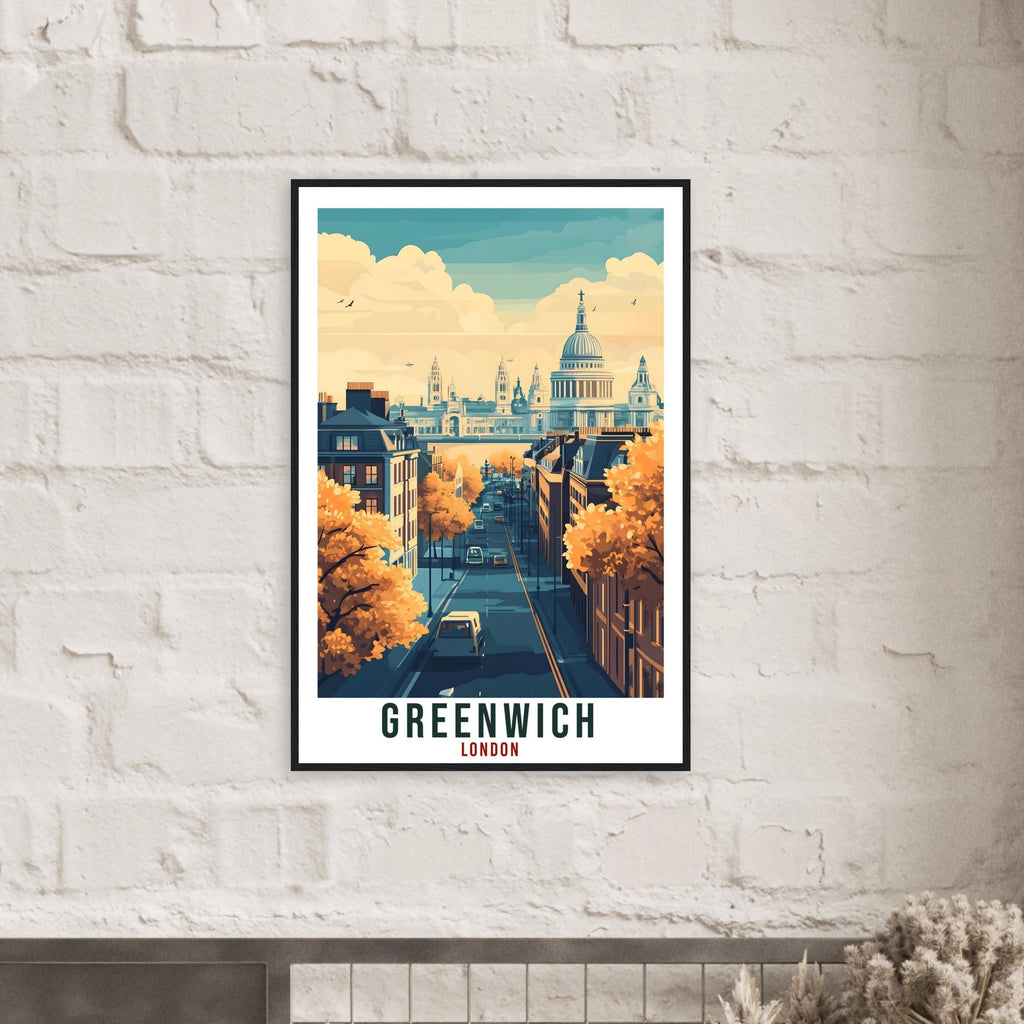 Greenwich London Travel Print England Decor Greenwich Wall Art Gift Wall Hanging Art Lover Greenwich England Artwork Travel Poster UK Art