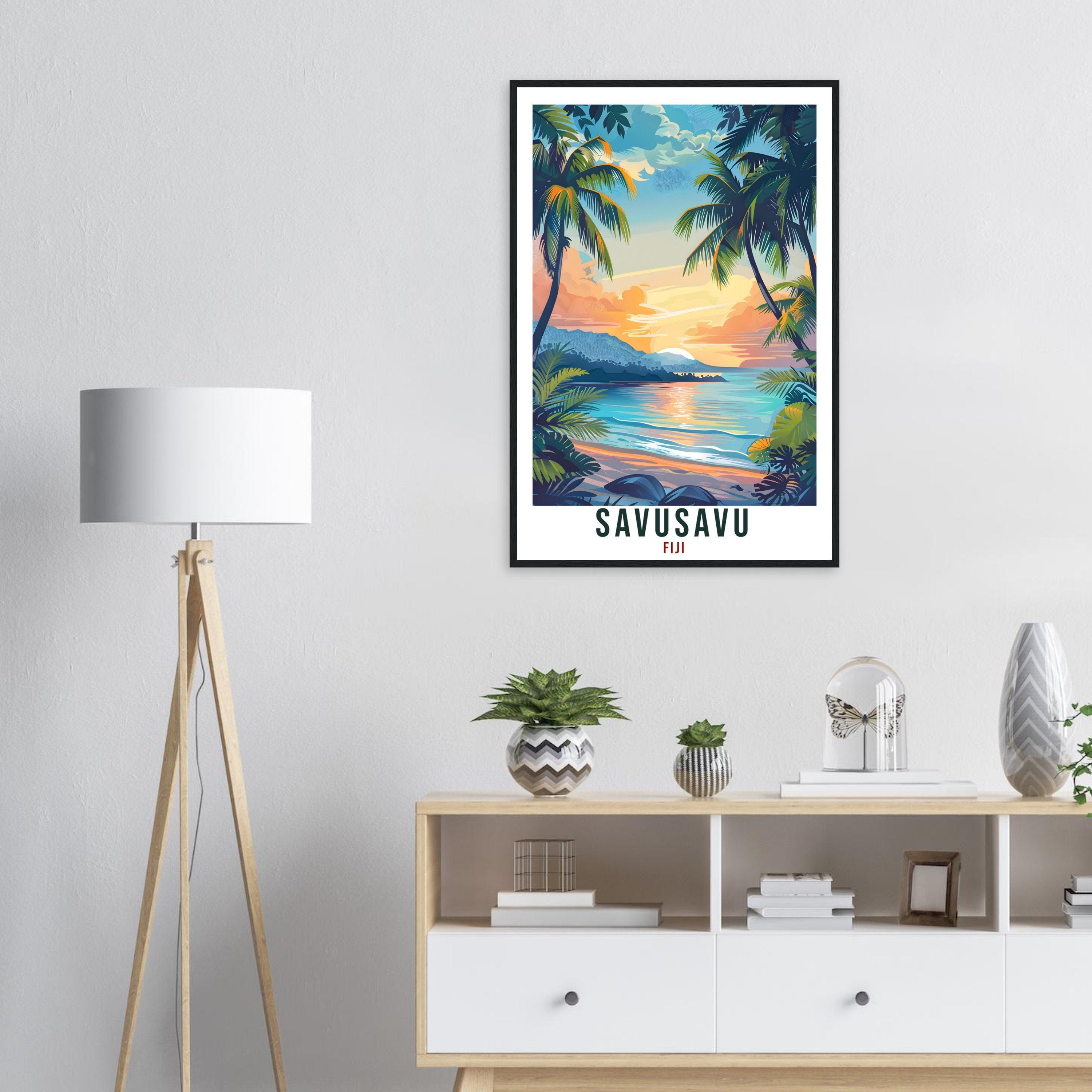 Savusavu Fiji Travel Print Fiji Wall Art Wall Hanging Home Décor Savusavu Gift Fiji Islands Landmark Artwork Travel Art Fijian Travel Poster