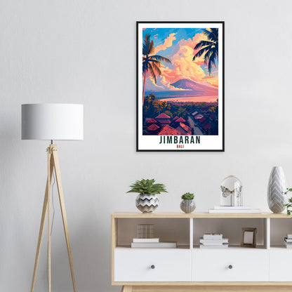 Jimbaran Bali Travel Print Bali Wall Art Wall Hanging Home Décor Jimbaran Gift Landmark Artwork Travel Art Indonesia Jimbaran Travel Poster
