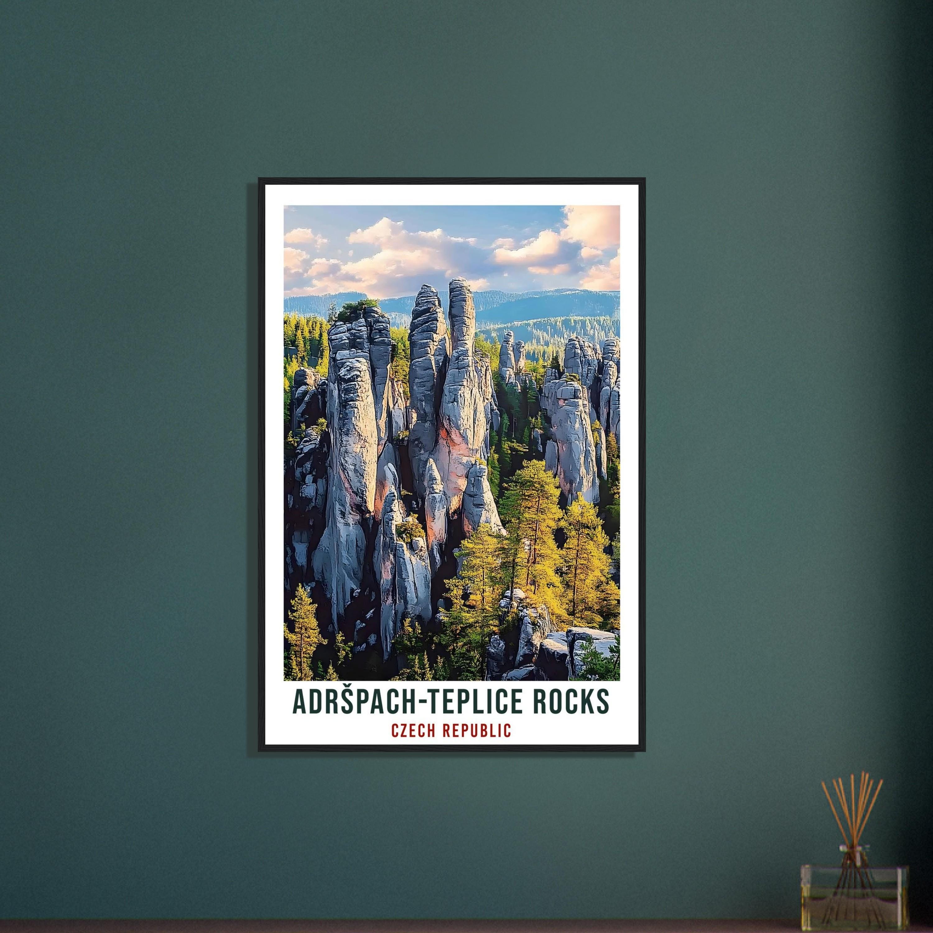 Adršpach-Teplice Rocks Travel Print Czech Republic Home Decor Wall Art Gift Wall Hanging Art Lover Adršpach-Teplice Czechia Travel Poster