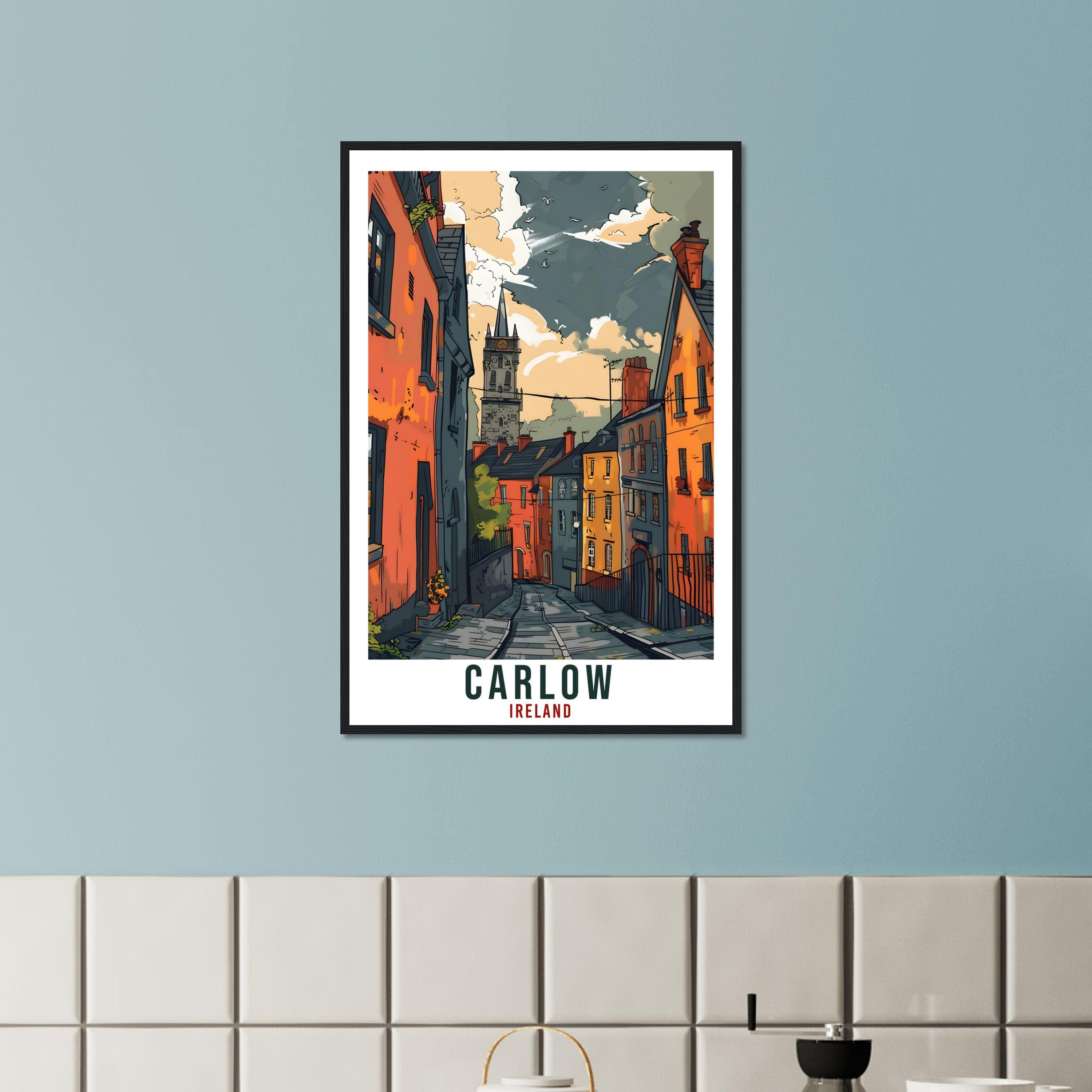 Carlow Travel Print Ireland Wall Art Wall Hanging Home Living Décor Carlow Gift Art Lovers Gift Irish Artwork Gift Ireland Travel Poster