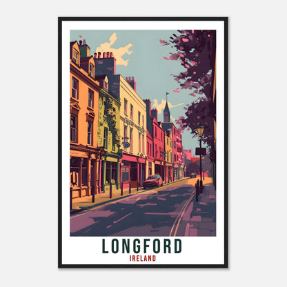 Longford Travel Print Ireland Wall Art Wall Hanging Home Living Décor Longford Gift Art Lovers Gift Irish Artwork Gift Ireland Travel Poster