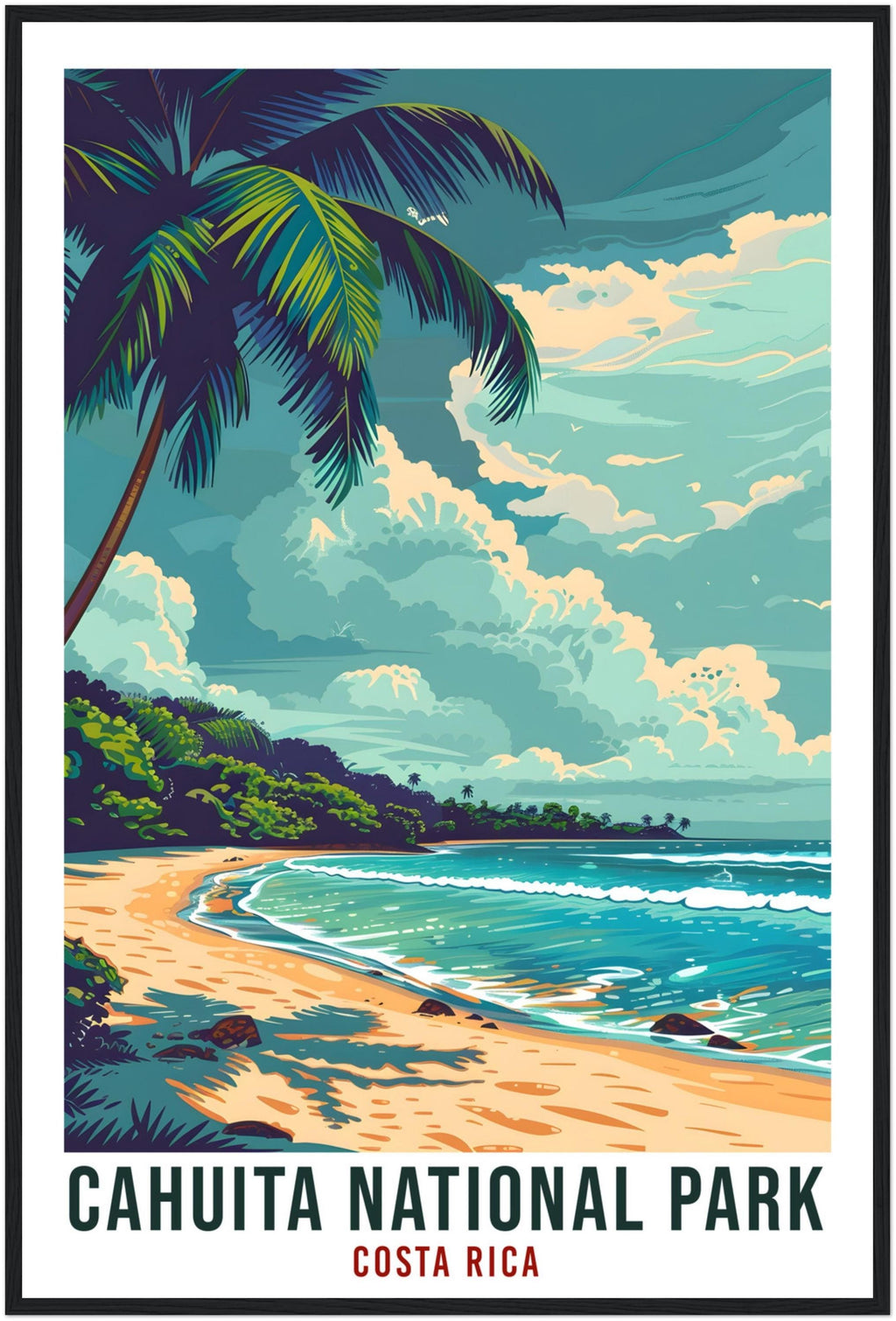 Cahuita National Park Costa Rica Travel Print Wall Art Wall Hanging Home Décor Cahuita Gift Artwork Travel Art Costa Rica Travel Poster