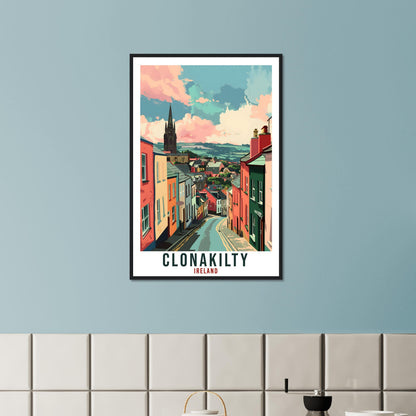 Clonakilty Travel Print Ireland Wall Art Wall Hanging Home Living Décor Clonakilty Gift Art Lovers Irish Artwork Gift Ireland Travel Poster