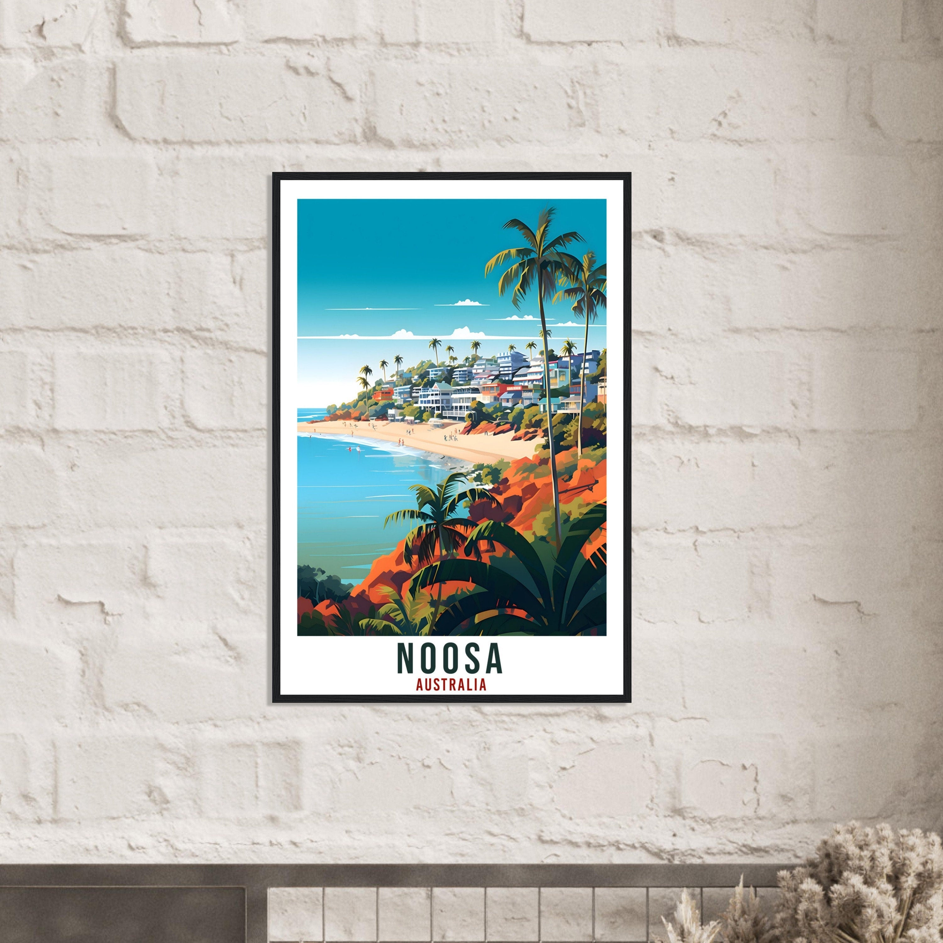 Noosa Beach Travel Print Wall Art Noosa Australia Home Artwork Wall Hanging Noosa Art Gift Noosa Travel Poster Australian Art Lover Gift