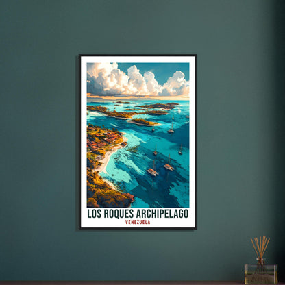Los Roques Archipelago Travel Print Venezuela Decor Wall Art Wall Hanging Art Lover Los Roques Venezuelan Artwork Travel Poster Travel Art