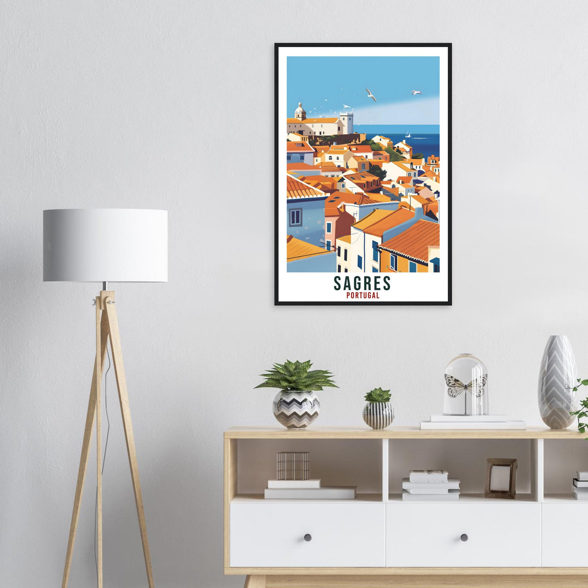 Sagres Travel Print Portugal Wall Art Wall Hanging Home Décor Sagres Gift Portugal Landmark Artwork Sagres Portugal Holiday Travel Poster