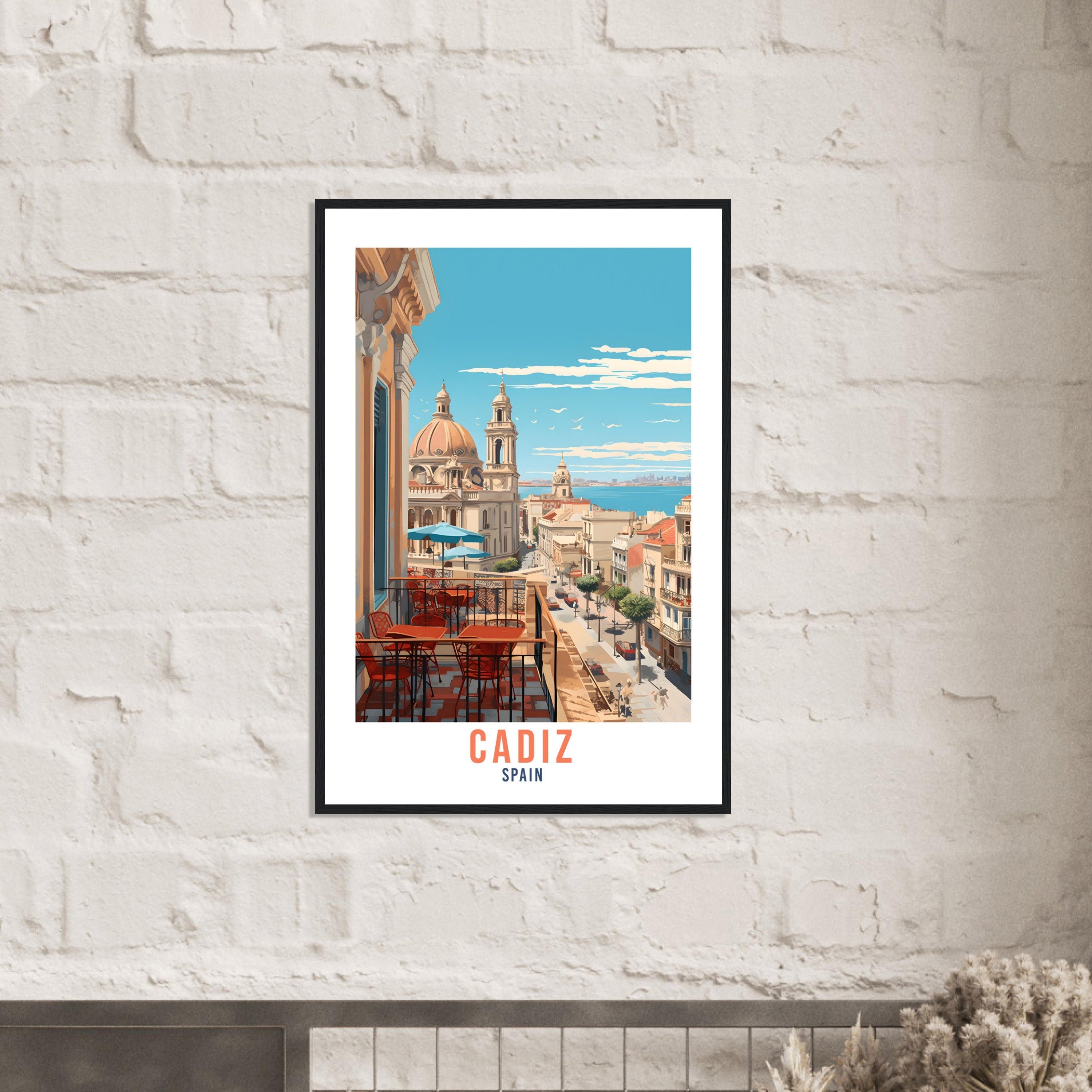 Cadiz Travel Poster Wall Art Cadiz Wall Hanging Home Décor Cadiz Gift Art Lovers Vintage Spain Art Cadiz Print Cadiz Spain Wall Art