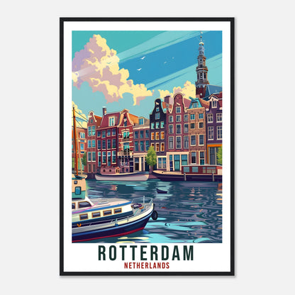 Rotterdam Travel Print Holland Wall Art Wall Hanging Home Décor Rotterdam City Gift Dutch Artwork Gift Netherlands Rotterdam Travel Poster