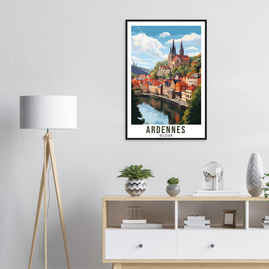 Ardennes Travel Poster Wall Art Ardennes Belgium Home Décor Artwork Wall Hanging Ardennes Art Gifts Ardennes Travel Print Belgian Art Lovers