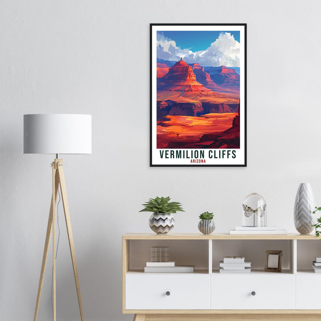 Vermilion Cliffs Travel Print Arizona Home Decor US City Wall Art Gift Wall Hanging Art Lover Arizona Artwork Vermilion Cliffs Travel Poster