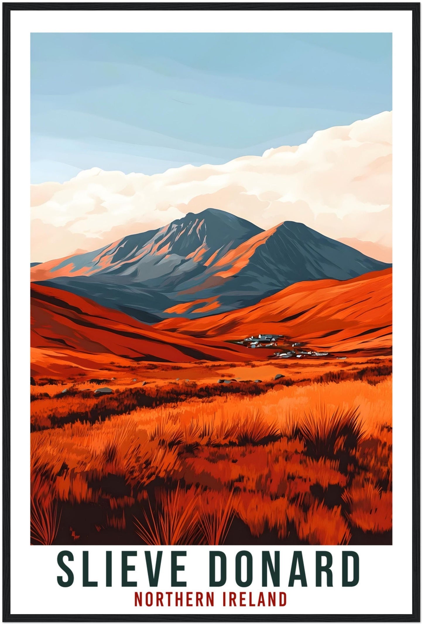 Slieve Donard Travel Print Northern Ireland Home Decor Mourne Mountains Wall Art Wall Hanging Irish Artwork Travel Poster Slieve Donard Art