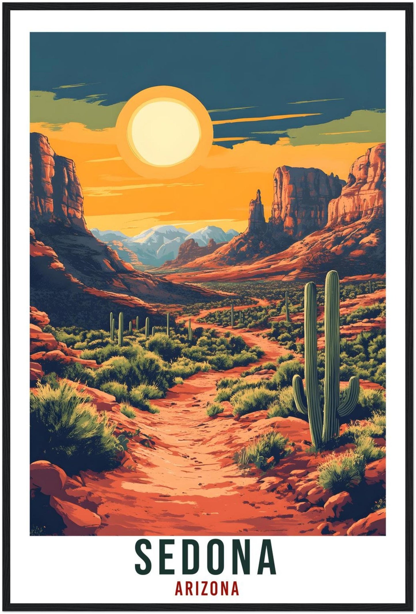 Sedona Travel Print Arizona Home Decor Sedona Wall Art Gift Wall Hanging Art Lover Sedona United States Artwork Travel Poster Travel Art