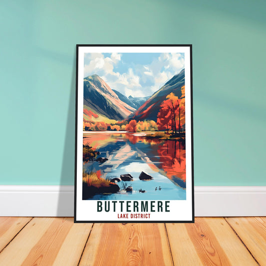 Buttermere Travel Print Lake District Decor Buttermere Wall Art Wall Hanging Art Lover Lake District Artwork Travel Poster Cumbria Travel