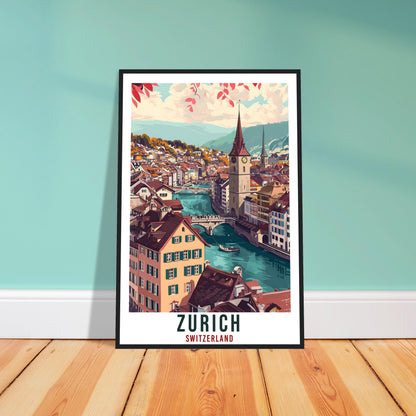 Zurich Travel Print Wall Art Zurich Switzerland Wall Hanging Artwork Zurich Art Gifts Zurich Travel Poster Switzerland Art Lovers Gift