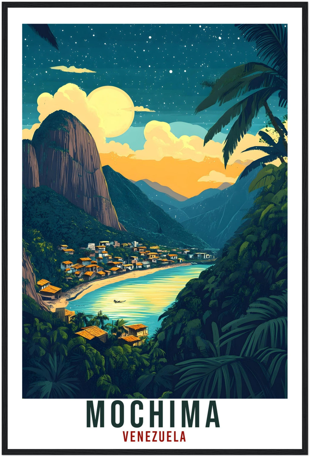 Mochima Travel Print Venezuela Home Decor Mochima Wall Art Gift Wall Hanging Art Lover Mochima Venezuelan Artwork Travel Poster Travel Gift