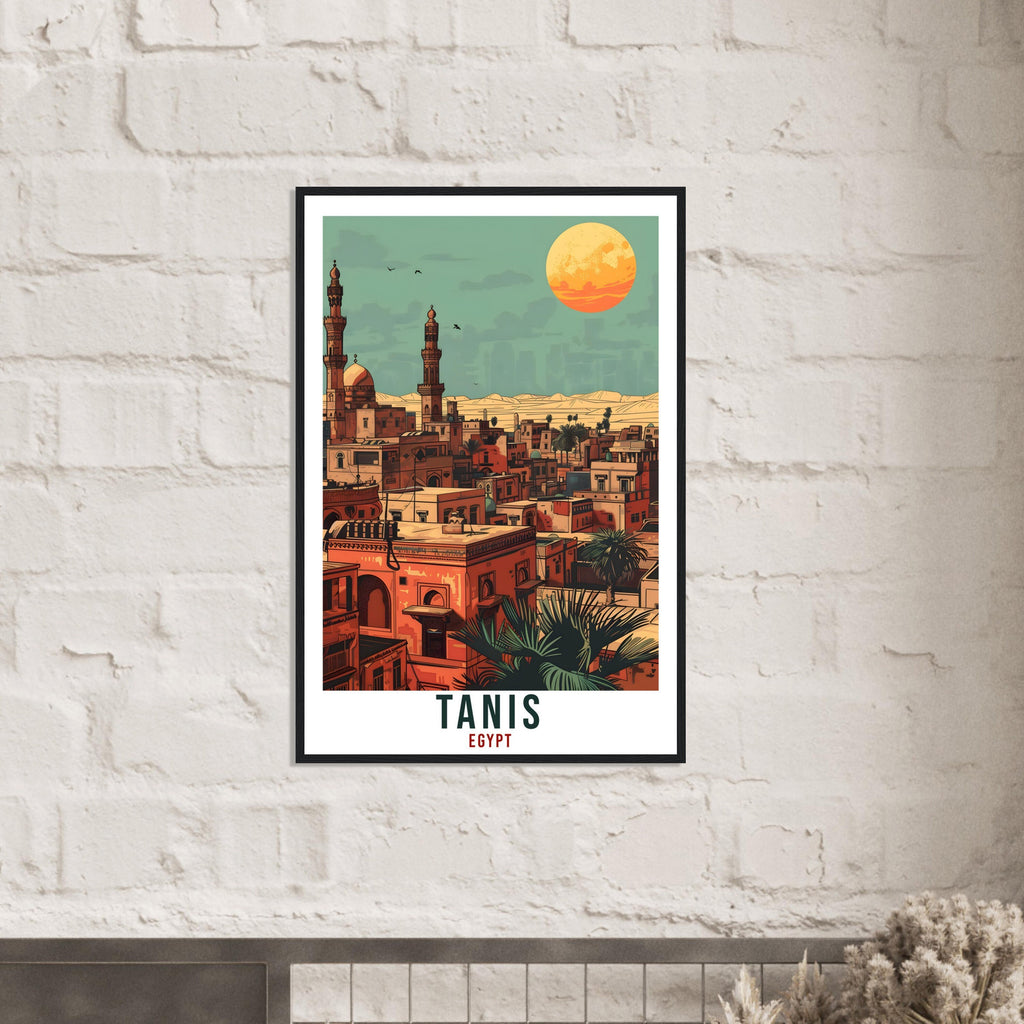 Tanis Egypt Travel Poster Tanis Wall Art Wall Hanging Home Décor Tanis Gift Art Lovers Egypt Artwork Gift Print African Landmark Print