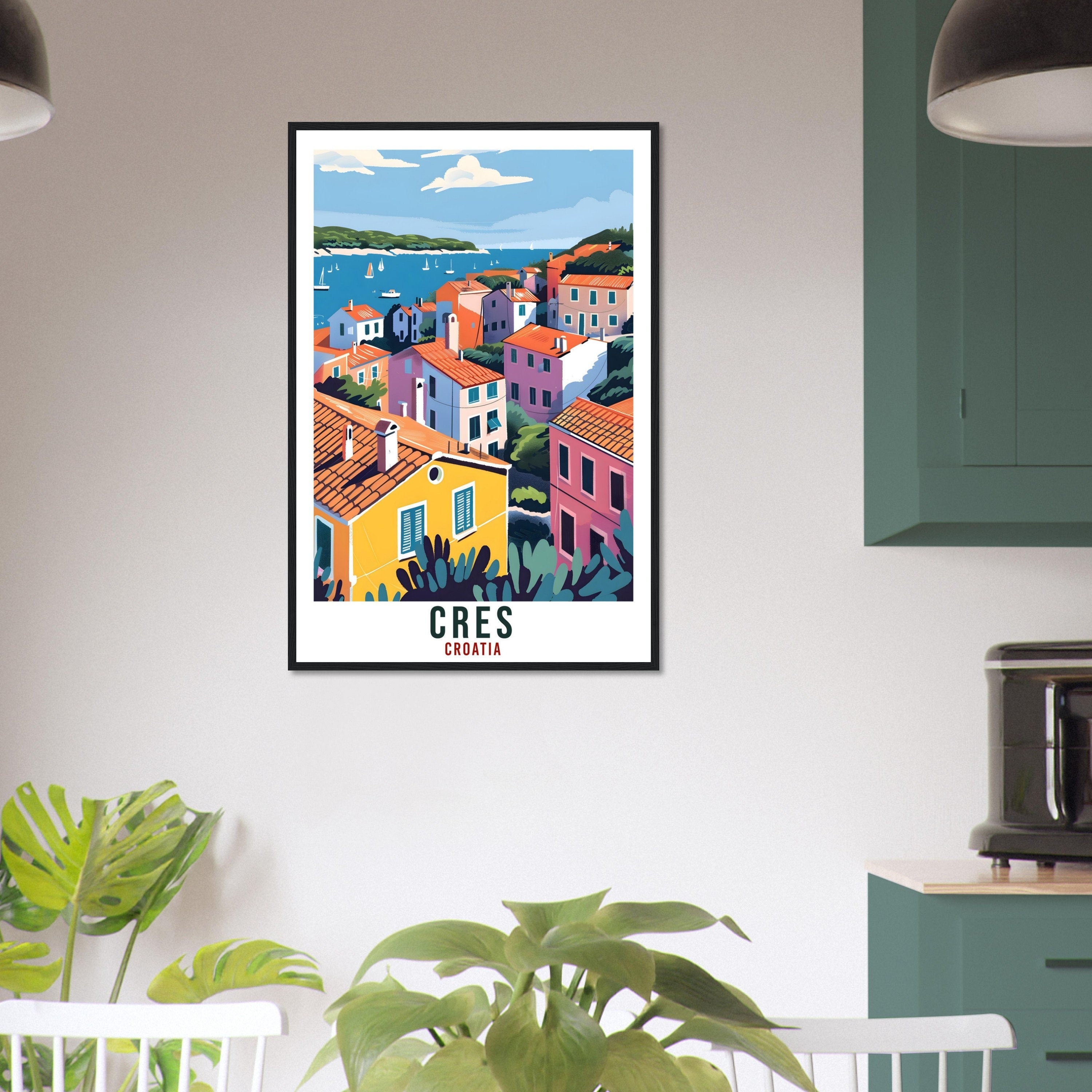 Cres Island Travel Print Croatia Wall Art Wall Hanging Home Décor Cres Gift Croatia Landmark Artwork Gift Cres Croatia Holiday Travel Poster