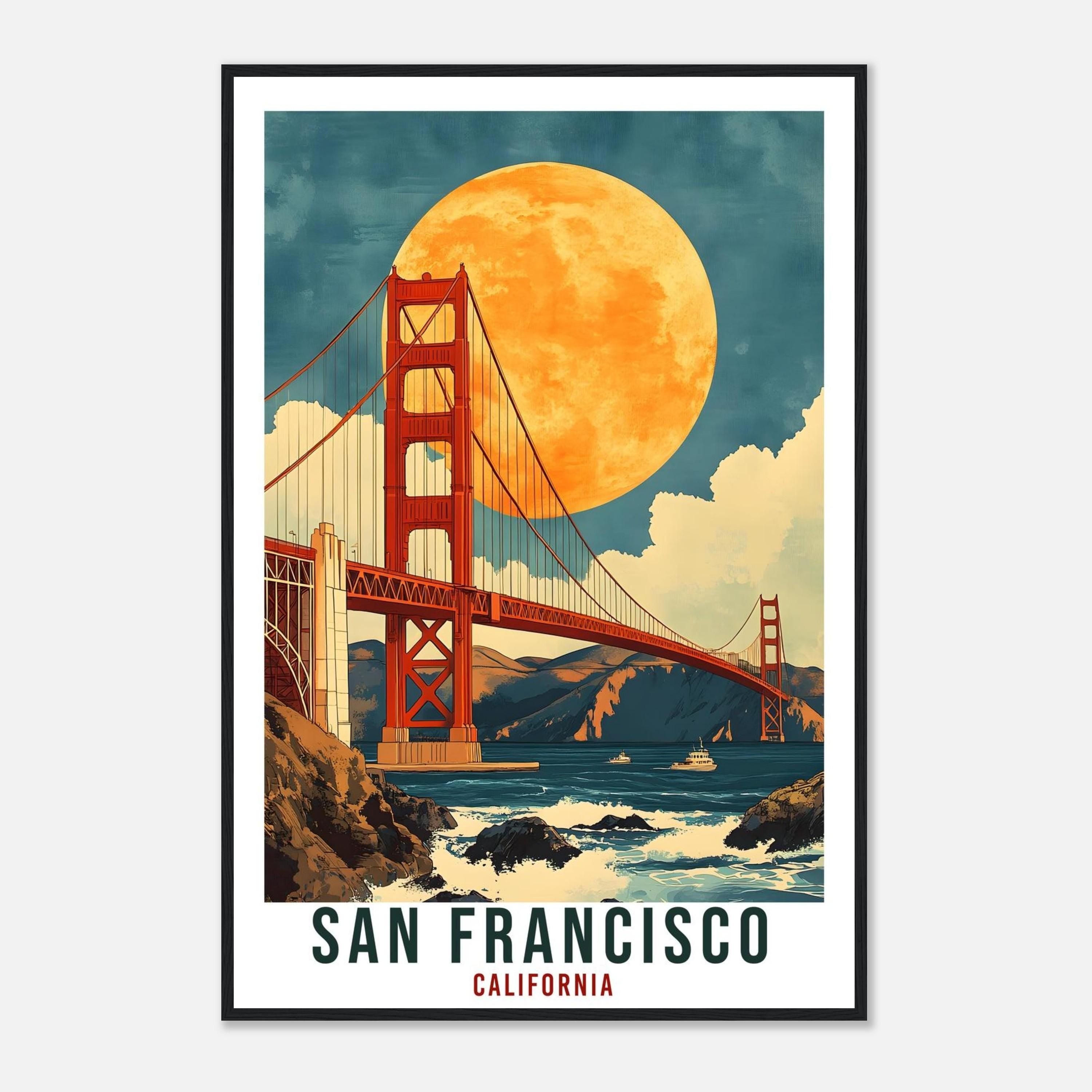 San Francisco Travel Print California Home Decor Wall Art Gift Wall Hanging Art Lover San Francisco United States Artwork Travel Poster Art
