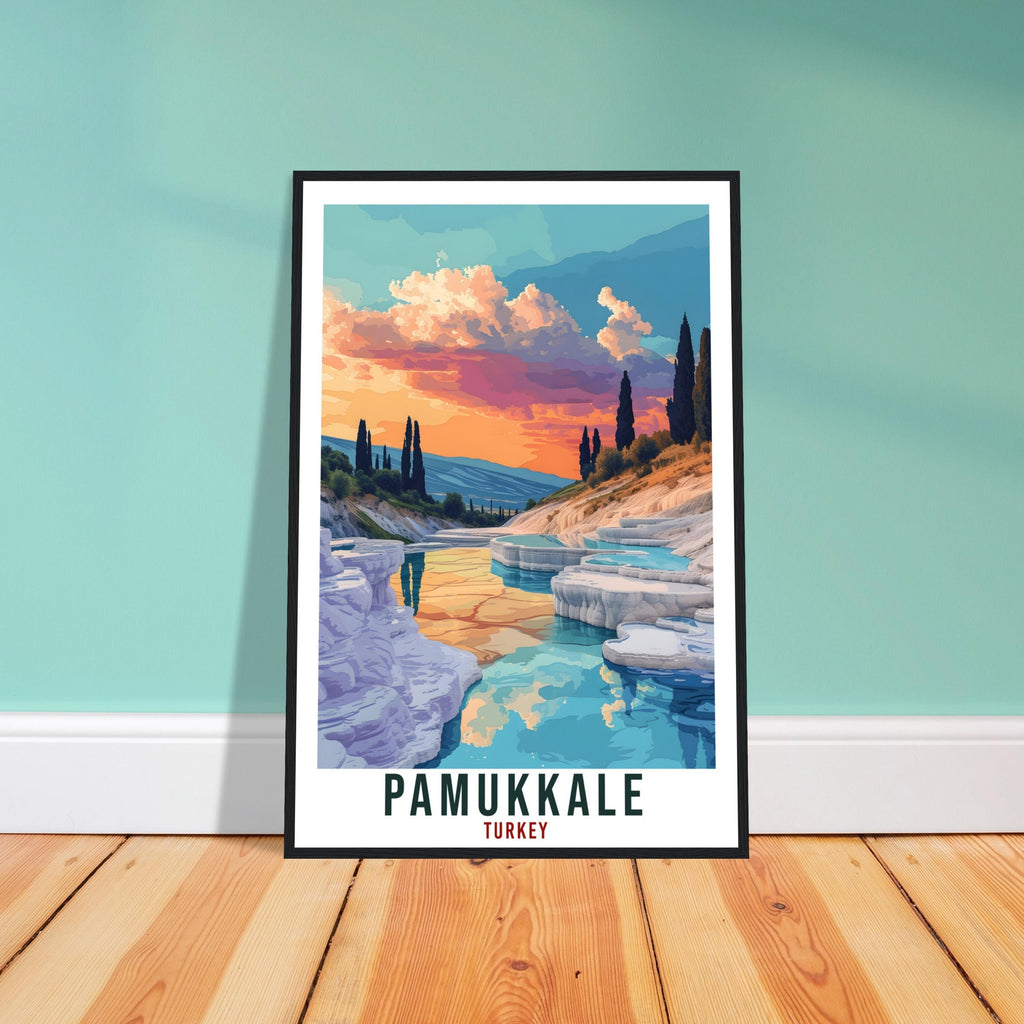 Pamukkale Travel Print Turkey Home Decor Pamukkale Turkish Wall Art Gift Wall Hanging Art Lover Turkey Artwork Pamukkale Travel Poster