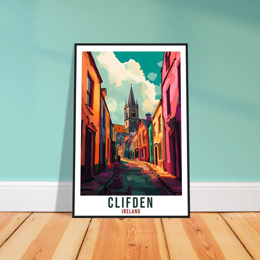 Clifden Travel Print Ireland Home Decor Clifden Wall Art Gift Wall Hanging Art Lover Clifden Irish Artwork Travel Poster Ireland Travel Art