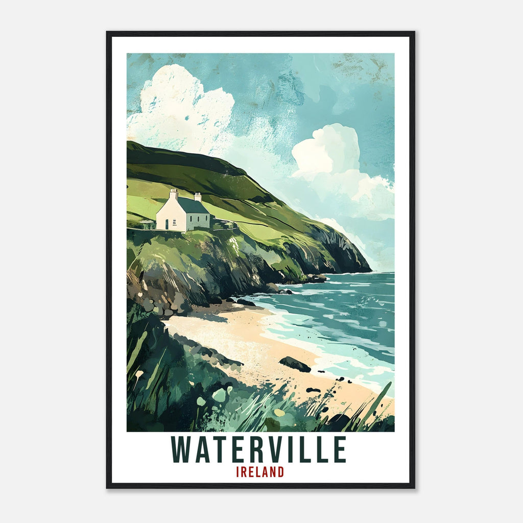 Waterville Travel Print Ireland Home Decor Waterville Wall Art Wall Hanging Art Lover Irish Artwork Travel Poster Waterville Ireland Travel
