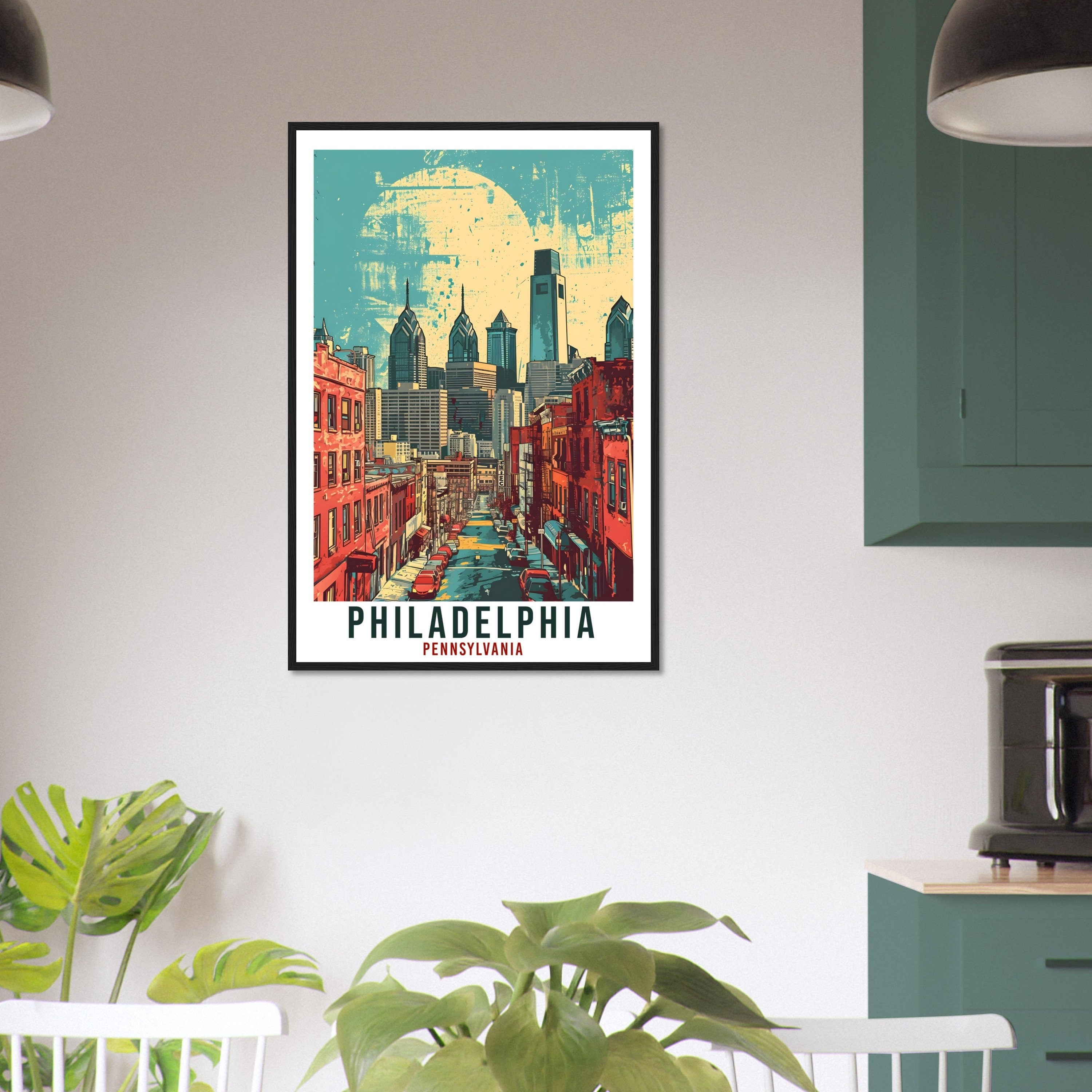 Philadelphia Travel Print Pennsylvania Wall Art Philadelphia Travel Poster Wall Art Philadelphia Art Lovers Gift Philadelphia Travel Art