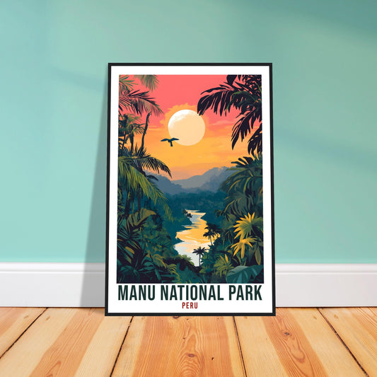 Manu National Park Travel Print Peru Decor Wall Art Gift Wall Hanging Art Lover Manu National Park Peruvian Artwork Travel Poster Travel Art