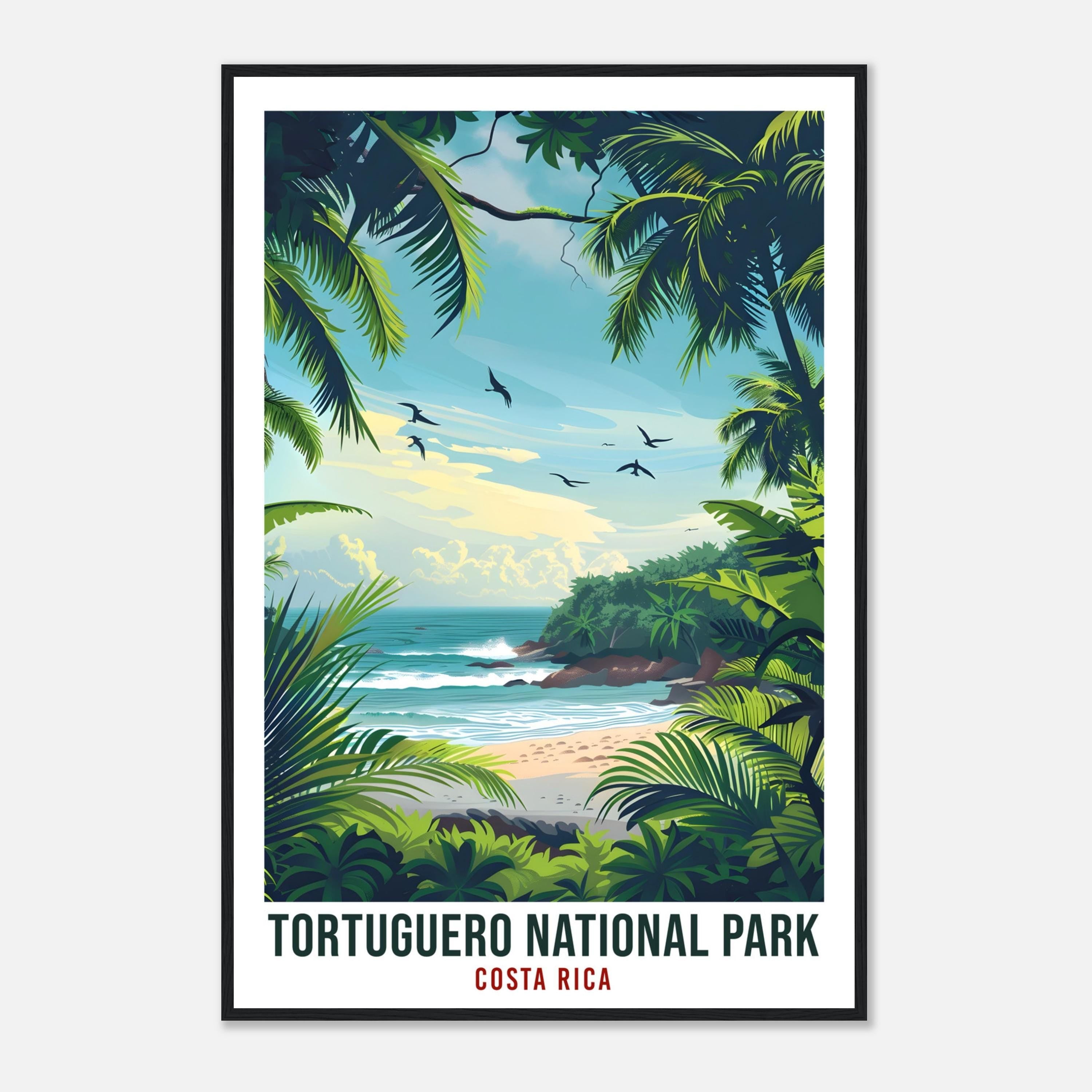Tortuguero National Park Costa Rica Travel Print Wall Art Wall Hanging Home Décor Tortuguero Artwork Travel Art Costa Rica Travel Poster