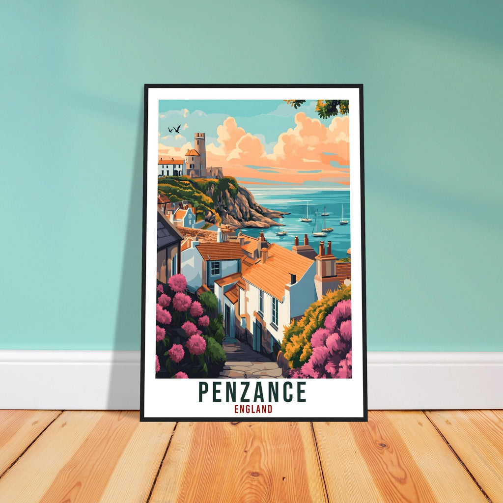 Penzance Cornwall Travel Print England Home Decor Penzance Wall Art Gift Wall Hanging Art Lover Penzance England Artwork Travel Poster Art