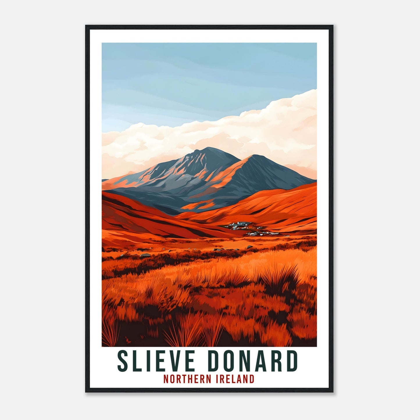 Slieve Donard Travel Print Northern Ireland Home Decor Mourne Mountains Wall Art Wall Hanging Irish Artwork Travel Poster Slieve Donard Art