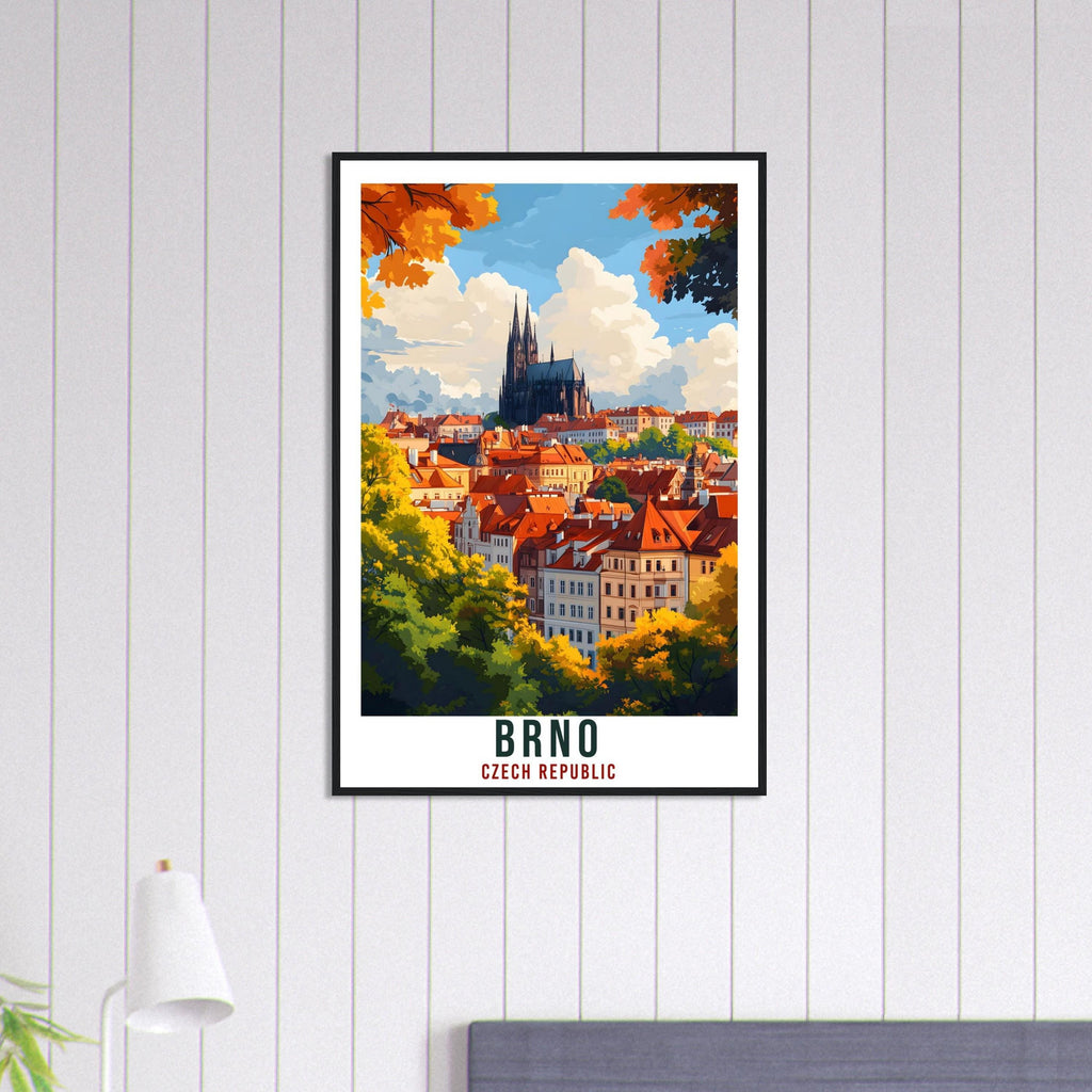Brno Travel Print Czech Republic Home Decor Brno Wall Art Gift Wall Hanging Art Lover Brno Czechia Artwork Travel Poster Travel Artwork