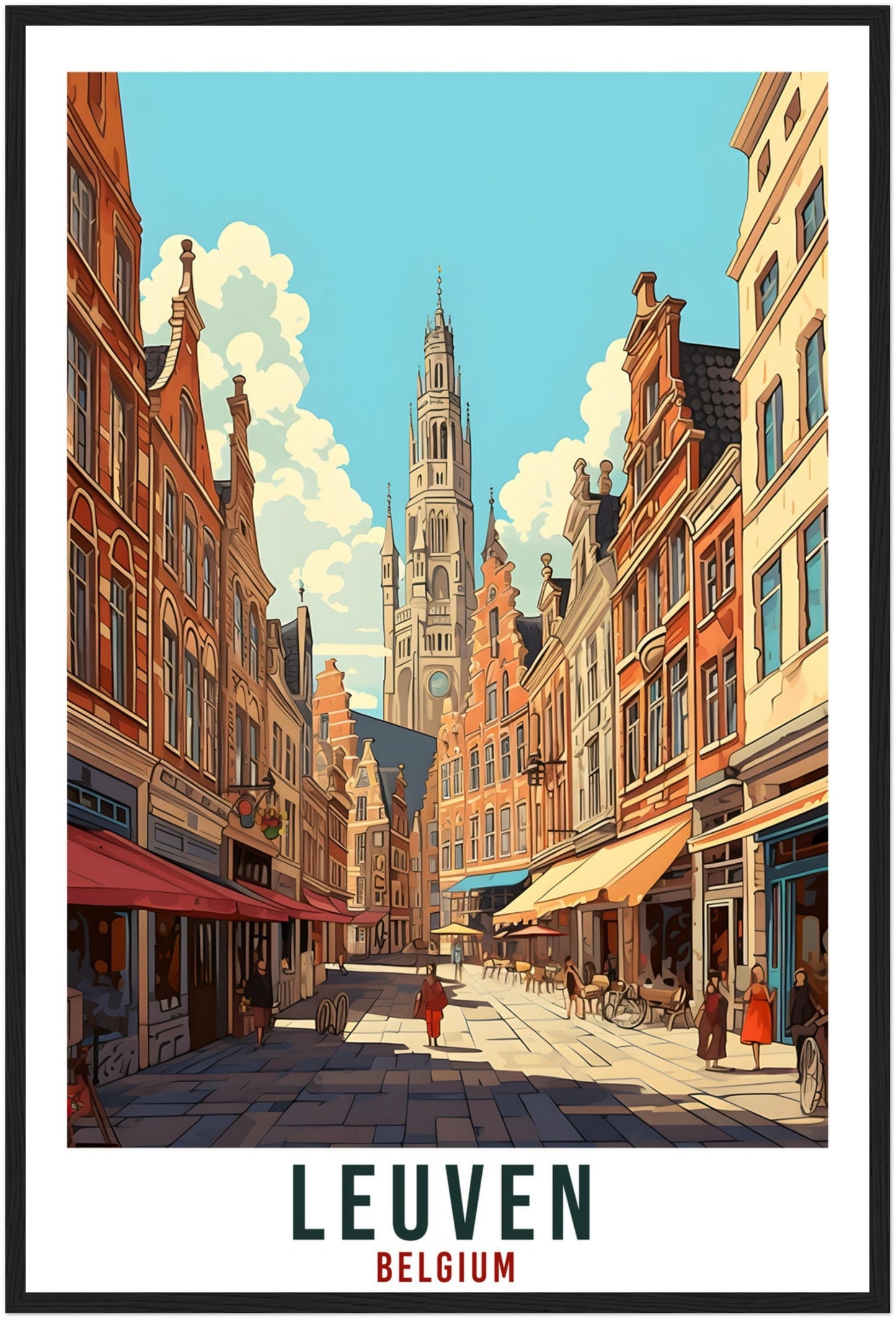 Leuven Travel Poster Wall Art Leuven Belgium Home Décor Artwork Wall Hanging Leuven Art Gifts Leuven Travel Print Belgian Art Lovers Gift
