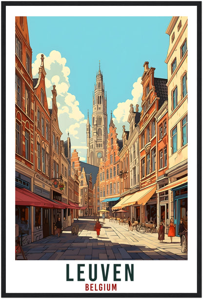 Leuven Travel Poster Wall Art Leuven Belgium Home Décor Artwork Wall Hanging Leuven Art Gifts Leuven Travel Print Belgian Art Lovers Gift