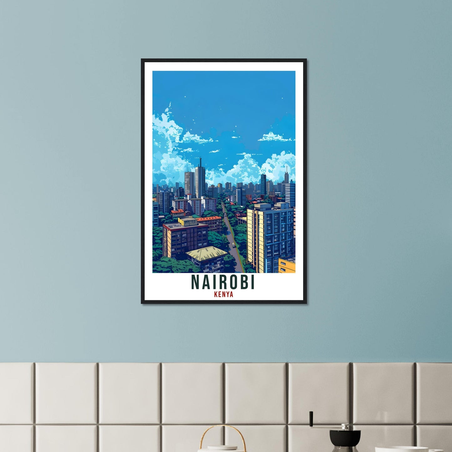 Nairobi Kenya Travel Print Nairobi Wall Art Wall Hanging Home Décor Nairobi Gift Art Lovers Kenya Artwork Gift Print African Landmark Poster