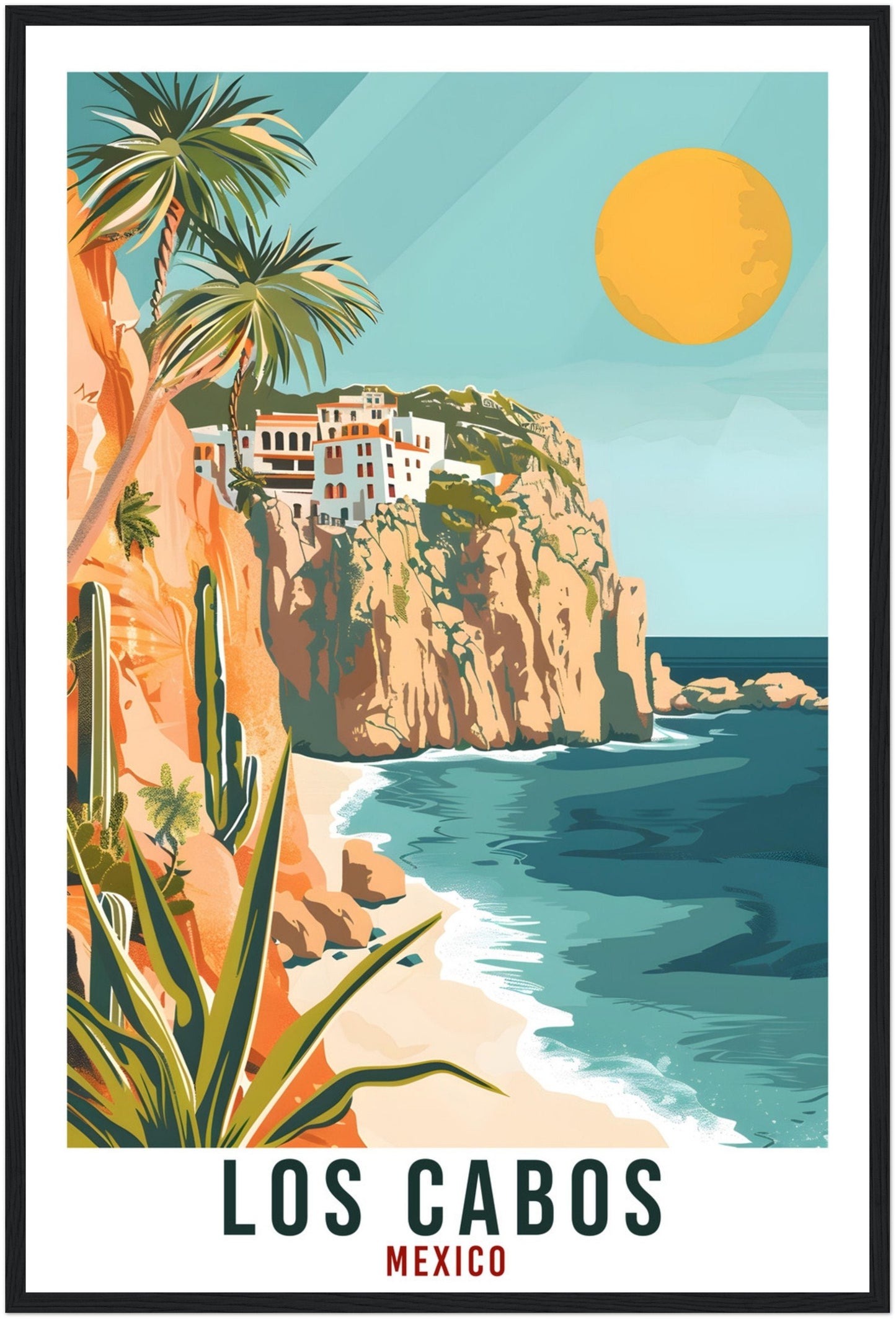 Los Cabos Mexico Travel Print Mexico Wall Art Wall Hanging Home Décor Los Cabos Gift Mexico Landmark Artwork South America Travel Poster