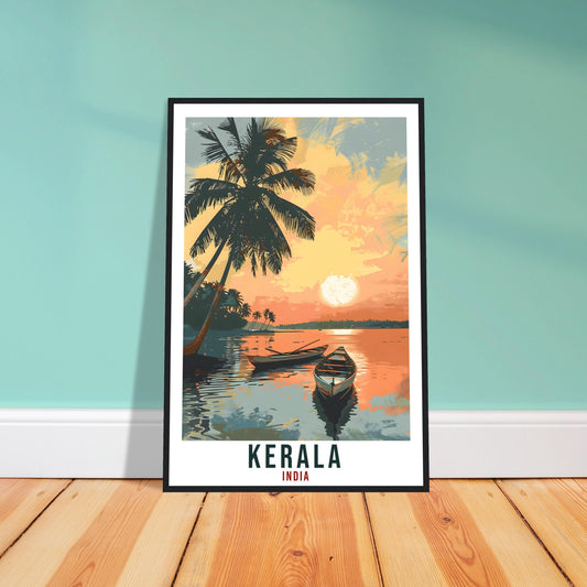 Kerala Travel Print India Home Decoration Wall Art Gift Wall Hanging Art Lover Indian Artwork India Kerala Travel Poster Kerala Beach Print