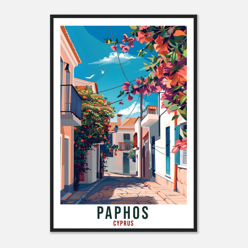 Paphos Cyprus Travel Print Cyprus Wall Art Wall Hanging Home Décor Paphos Gift Cyprus Landmark Artwork Gift Cyprus Holiday Travel Poster