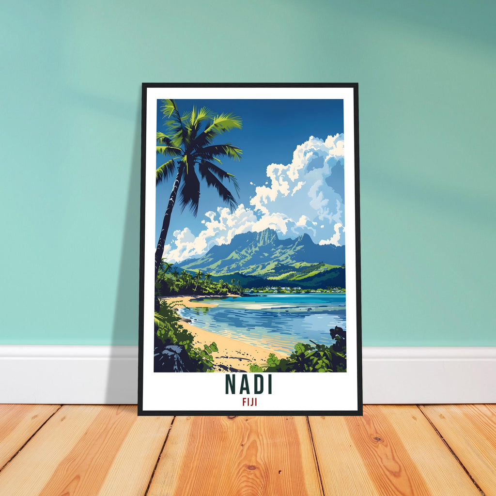 Nadi Fiji Travel Print Fiji Wall Art Wall Hanging Home Décor Nadi Gift Fiji Islands Landmark Artwork Travel Art Nadi Fijian Travel Poster