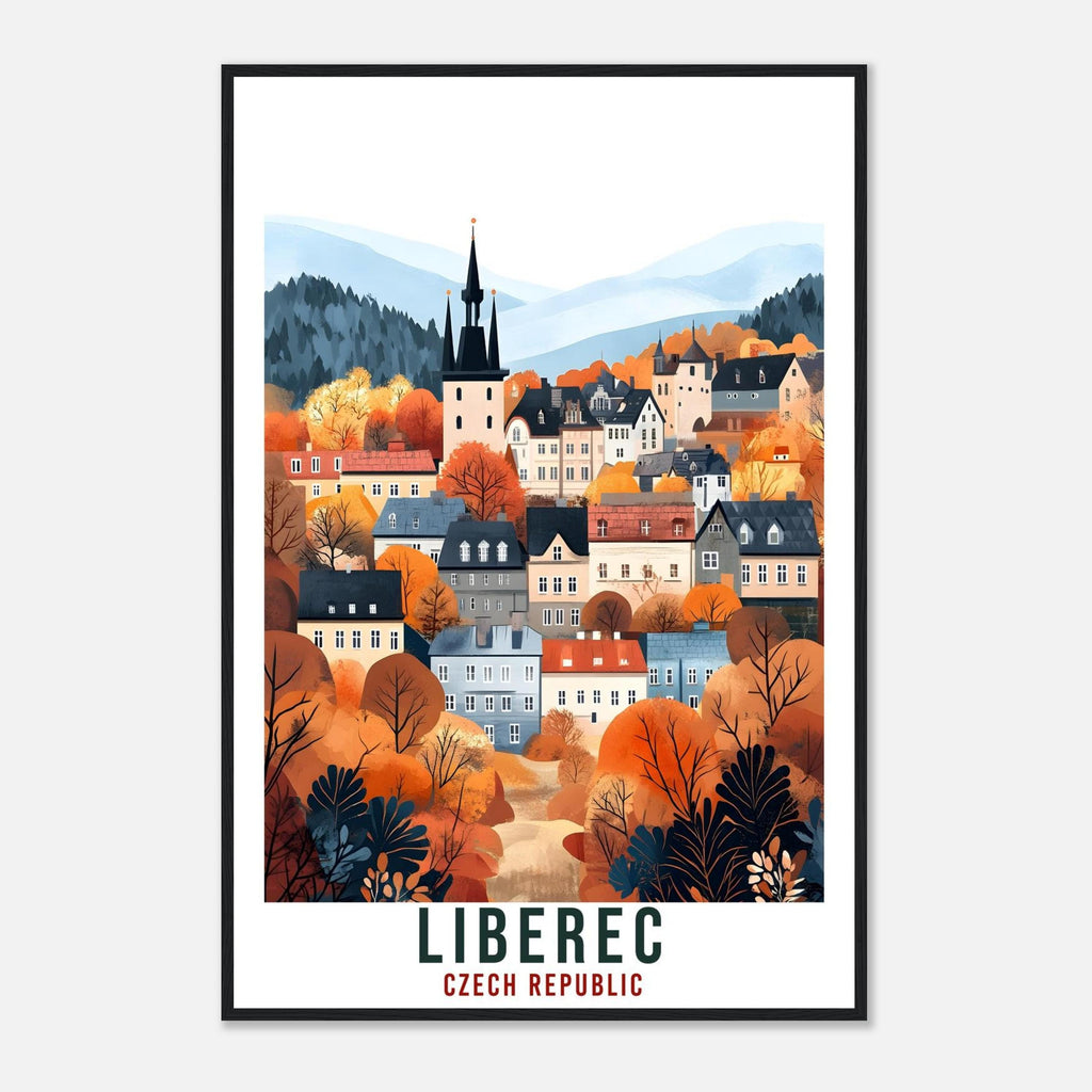Liberec Travel Print Czechia Home Decor Liberec Wall Art Gift Wall Hanging Art Lover Liberec Czech Republic Artwork Travel Poster Travel Art