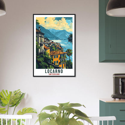 Locarno Travel Print Swiss Wall Art Wall Hanging Home Living Décor Locarno Gift Art Lovers Gift Switzerland Artwork Gift Swiss Travel Poster