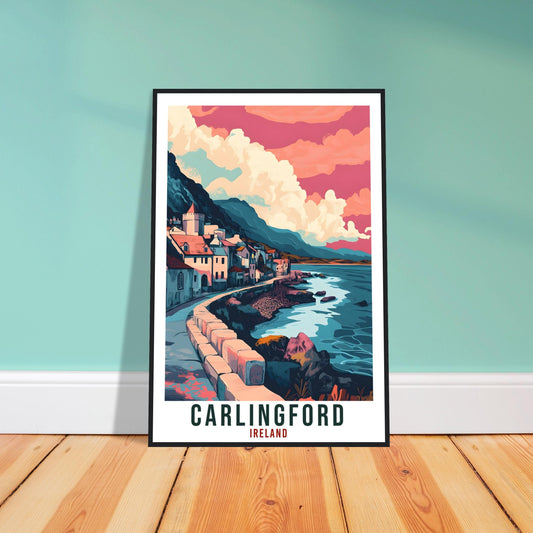 Carlingford Travel Print Ireland Home Decor Carlingford Wall Art Wall Hanging Art Lover Irish Artwork Travel Poster Carlingford Ireland Art