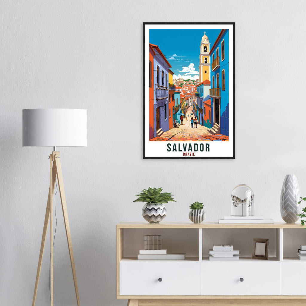 Salvador Travel Print Wall Art Salvador Brazil Wall Hanging Artwork Salvador Art Gifts Salvador Travel Poster Brazil Decor Art Lovers Gift