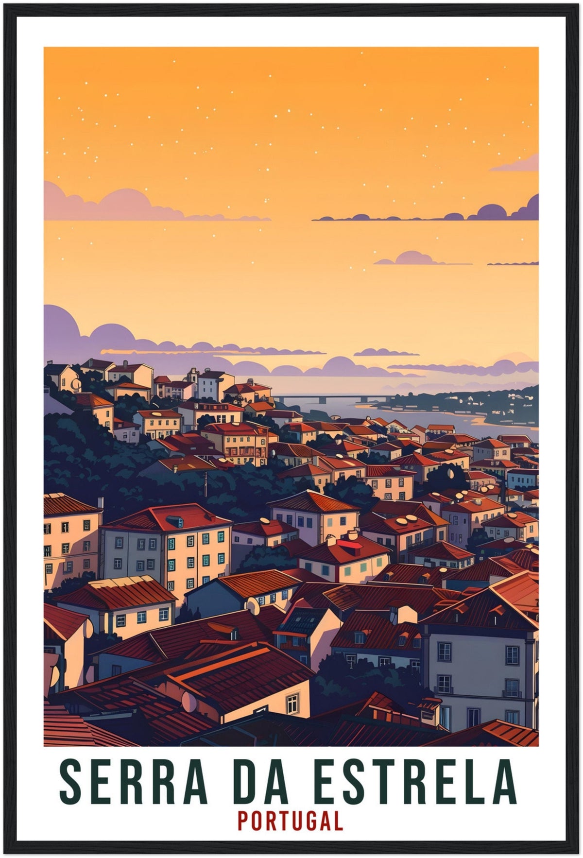 Serra Da Estrela Travel Print Portugal Wall Art Wall Hanging Home Décor Serra Da Estrela Gift Portugal Artwork Gift Portugal Travel Poster