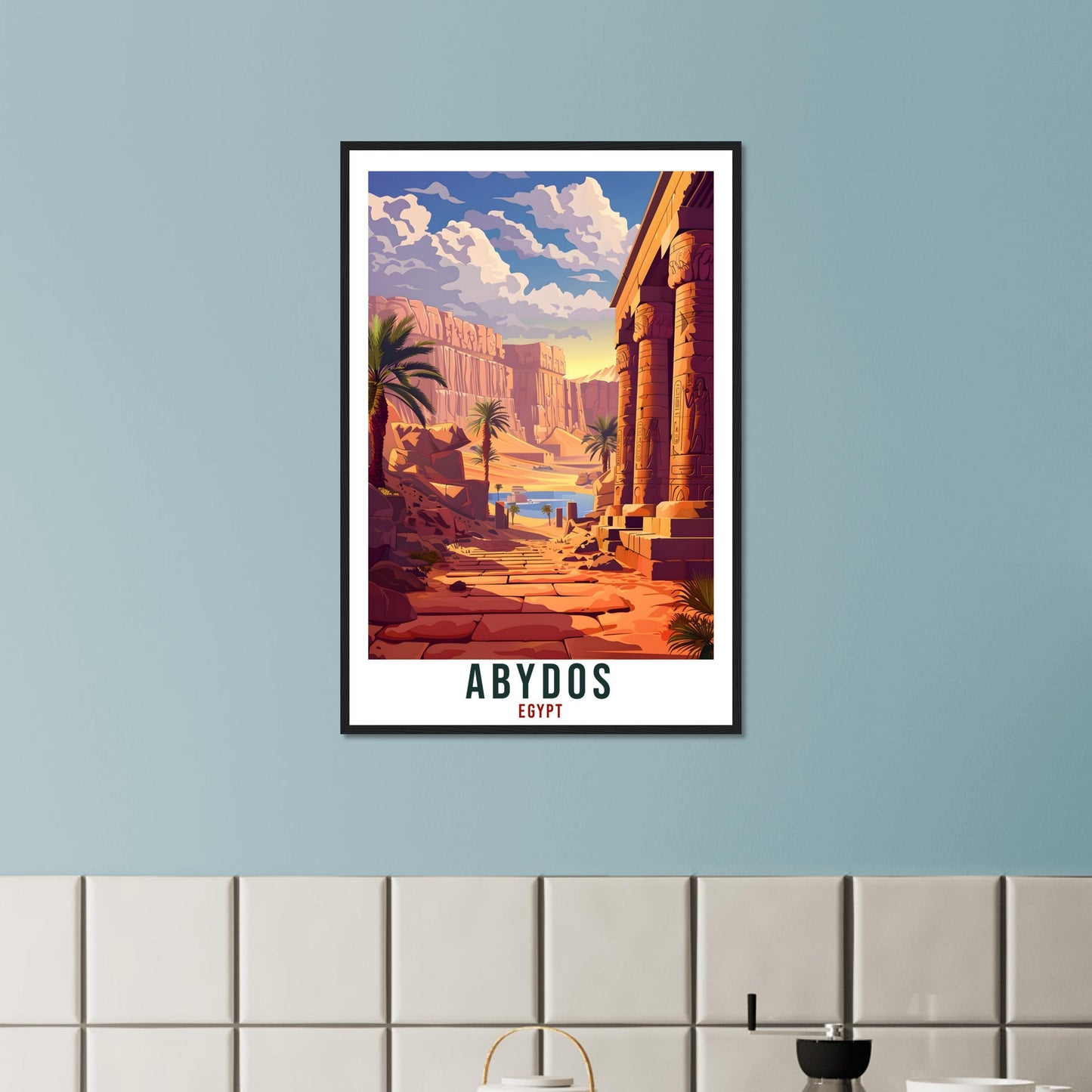 Abydos Egypt Travel Print Abydos Wall Art Wall Hanging Home Décor Abydos Gift Art Lovers Egypt Artwork Gift Print African Landmark Poster